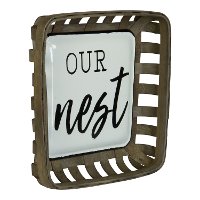 Brown, White and Black Our Nest Wall Sign-3