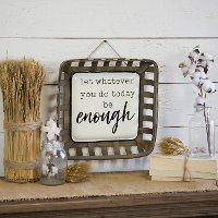 Brown, White and Black Be Enough Wall Sign