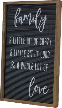 Black, White and Brown A Little Bit Family Wood Sign-3
