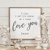 White, Brown and Black Love You Longer Wooden Sign