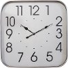 Clearance Contemporary White and Black Metal Framed Wall Clock