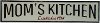 White, Black and Red Mom's Kitchen Metal Sign