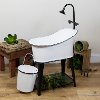 Distressed White, Black and Gray Metal Tub Water Feature