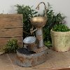 Rustic Gray Metal Mini Fountain