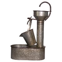 Rustic Gray Metal Mini Fountain-2