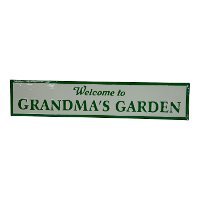 Green and White Grandma's Garden Metal Sign-2