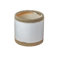 4 Inch White and Brown Ceramic Pot-2