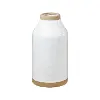 Clearance 8 Inch White and Brown Ceramic Pot