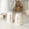Clearance White and Black Ceramic Salt and Pepper Shakers