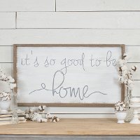 Brown, White and Black Good To Be Home Wooden Sign