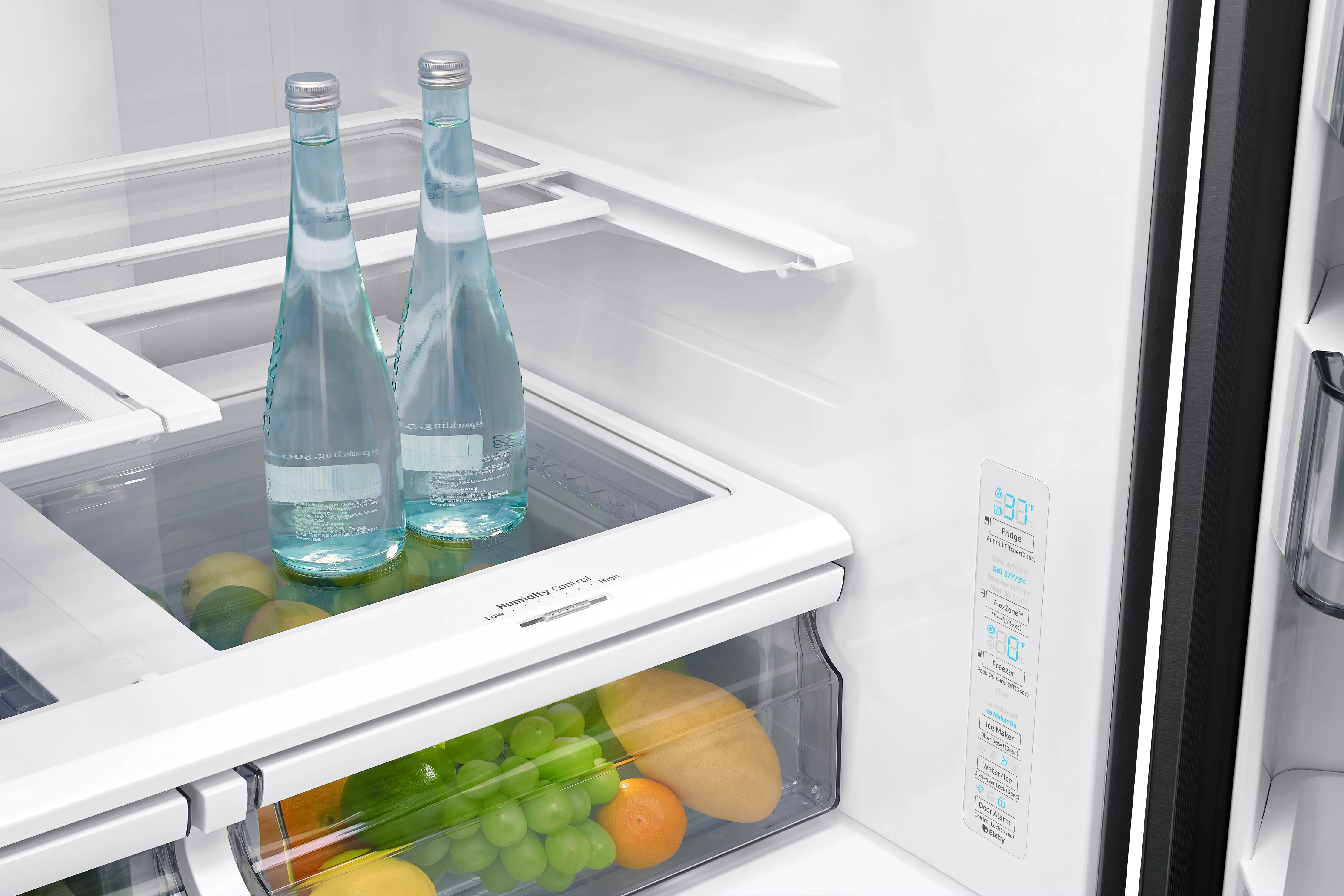 RF28R7201SG Samsung 28 cu ft 4 Door French Door Refrigerator - Black Stainless Steel-6