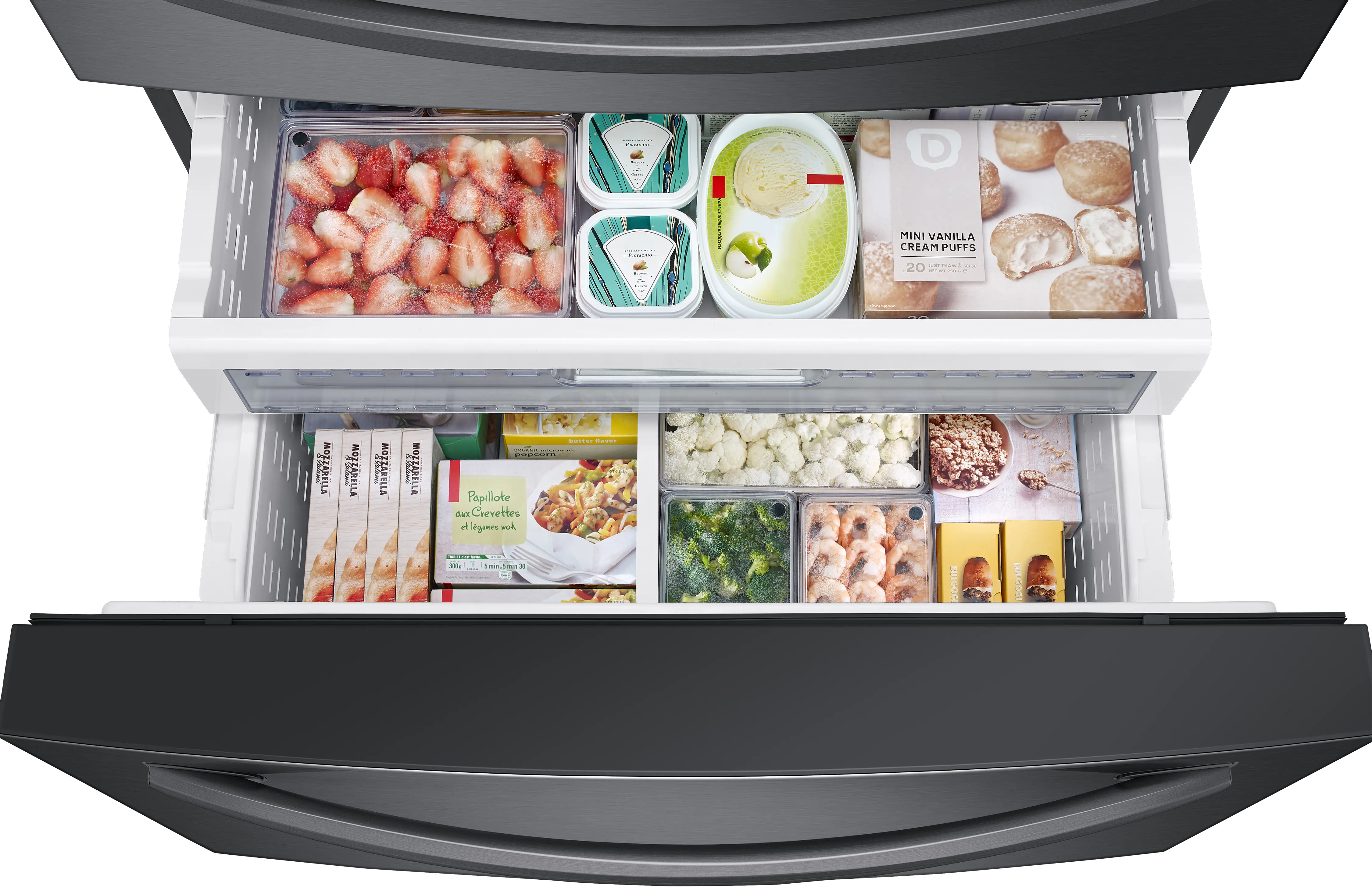 RF28R7201SG Samsung 28 cu ft 4 Door French Door Refrigerator - Black Stainless Steel-7