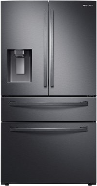 RF28R7201SG Samsung 4 Door French Door Smart Refrigerator - 28 cu. ft., 36 Inch Black Stainless Steel