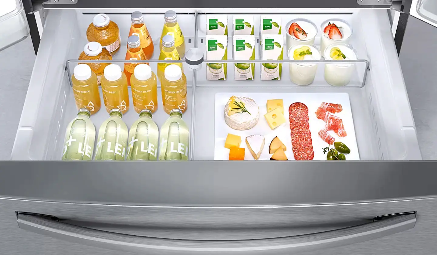 RF24R7201SR Samsung 22.6 cu ft 4 Door Refrigerator - Counter Depth Stainless Steel-3