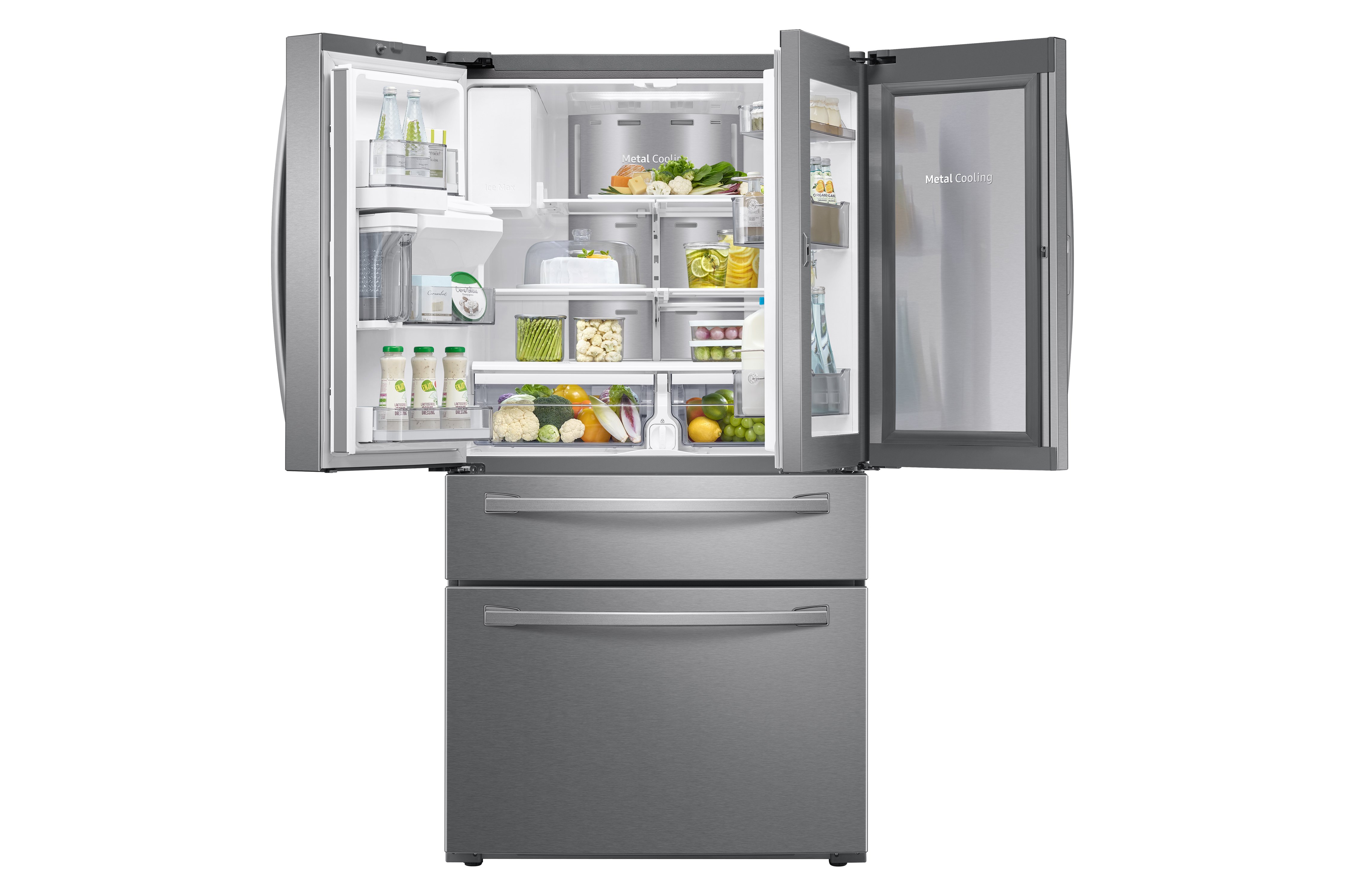 RF28R7351SR Samsung French Door Food Showcase Refrigerator - 27.8 cu ft 36 W Fingerprint Resistant Stainless Steel-2