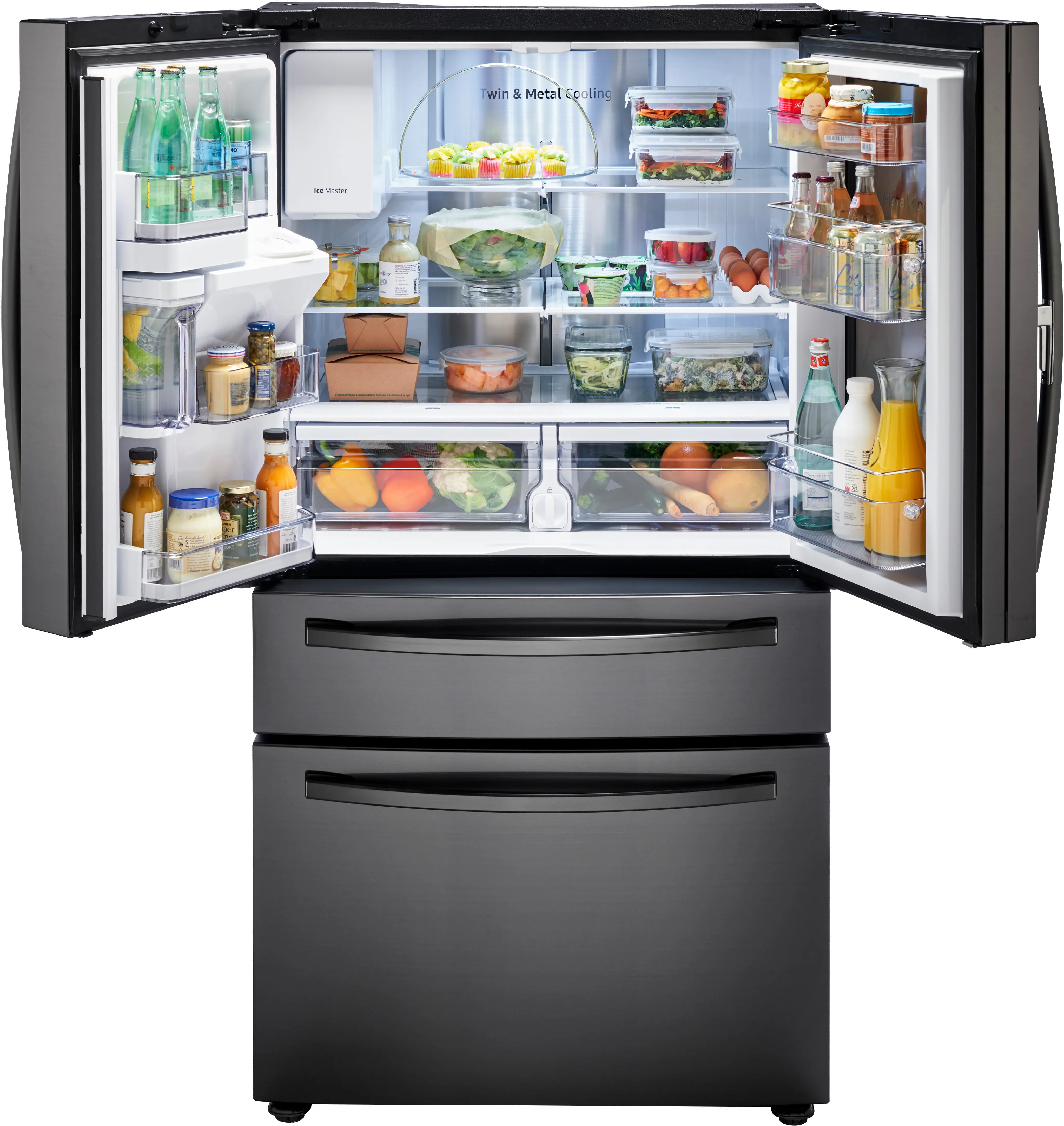 RF22R7351SG Samsung 22.4 cu ft 4 Door Refrigerator - Counter Depth Stainless Steel-2