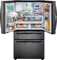 RF22R7351SG Samsung French Door Food Showcase Smart Refrigerator - Counter Depth, 22.4 cu. ft., 36 Inch Black Stainless Steel-2