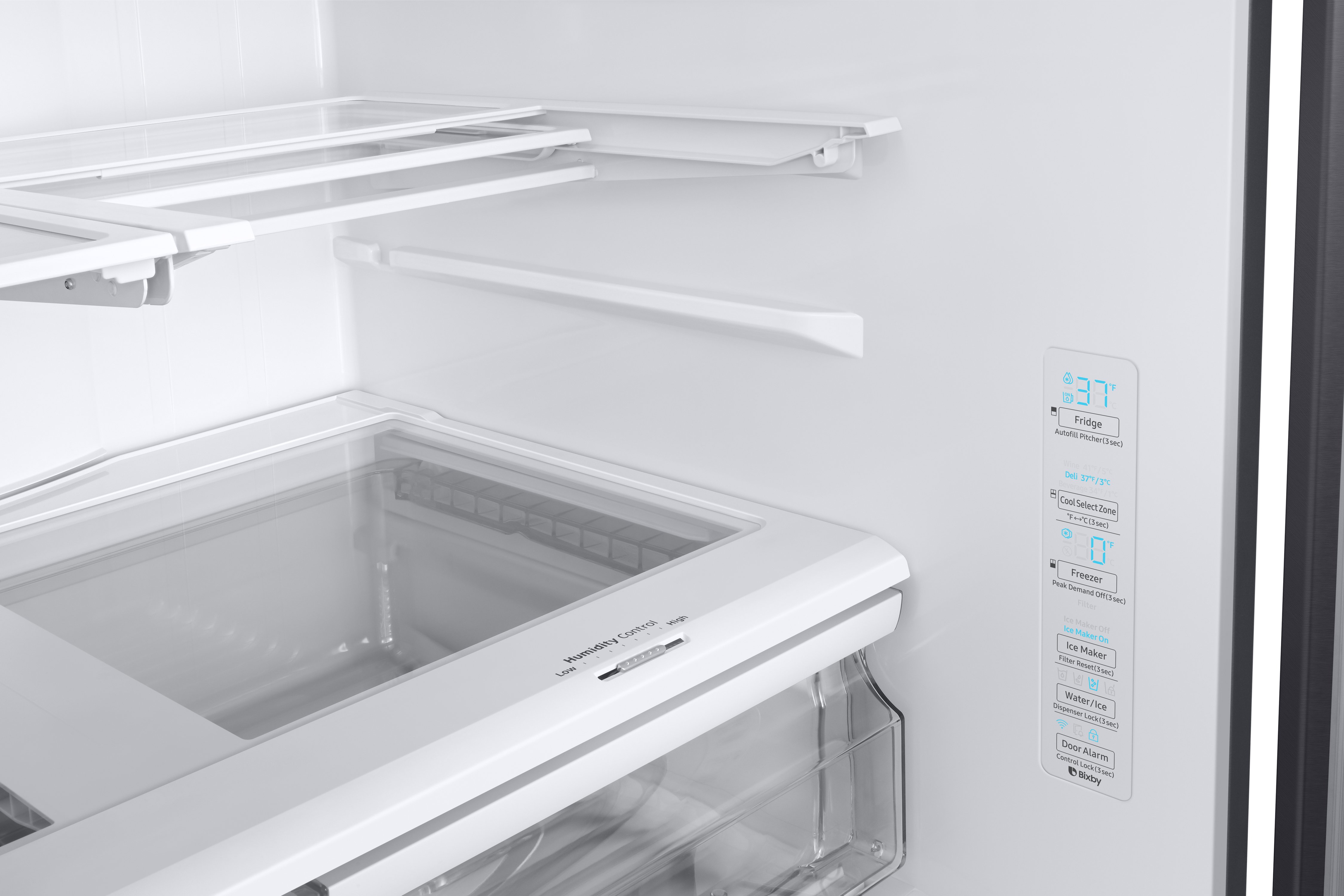 RF28R6301SG Samsung 28 cu ft French Door-in-Door Smart Refrigerator - 36 W Black Stainless Steel-8