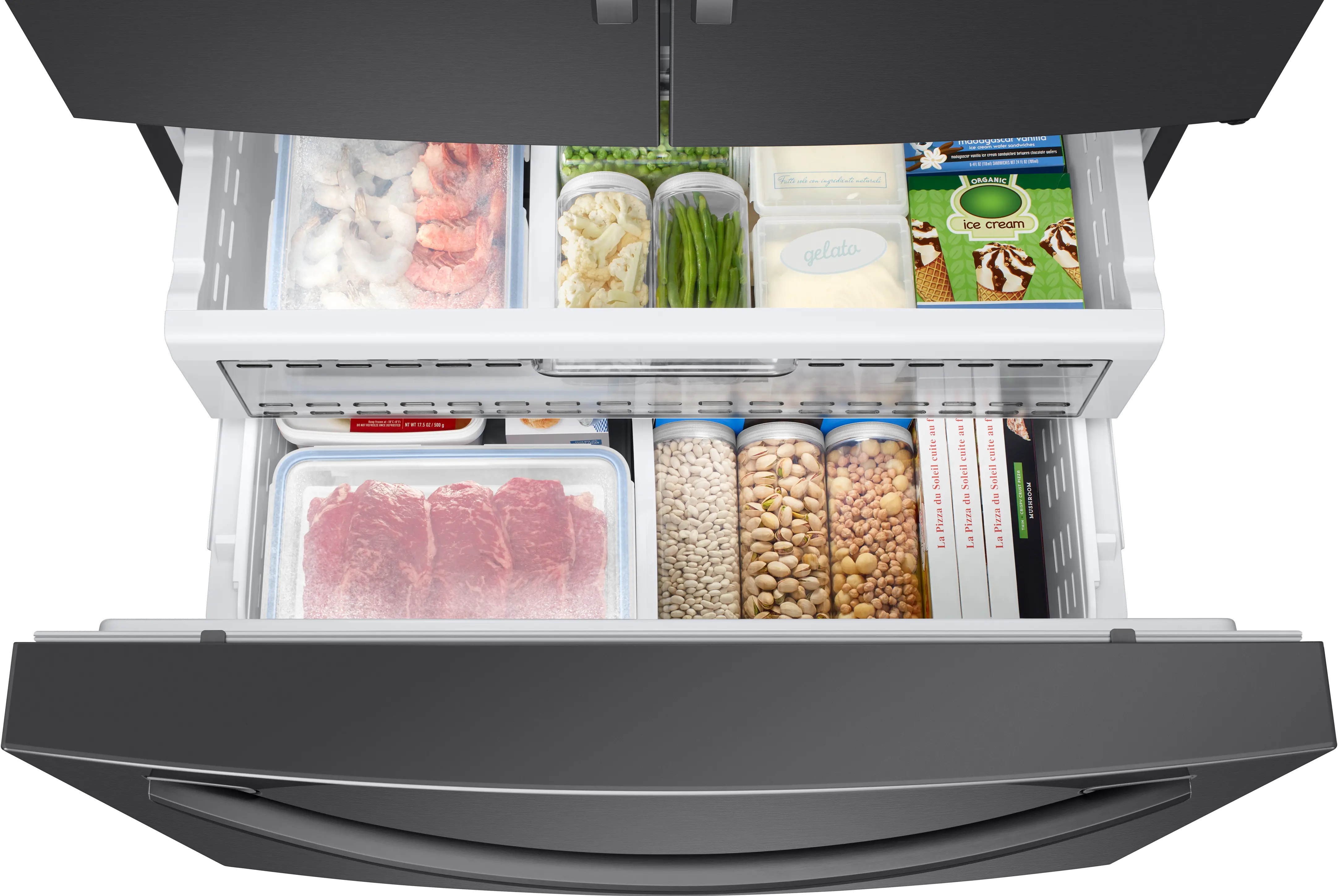 RF28R6301SG Samsung 28 cu ft French Door in Door Smart Refrigerator - Black Stainless Steel-6