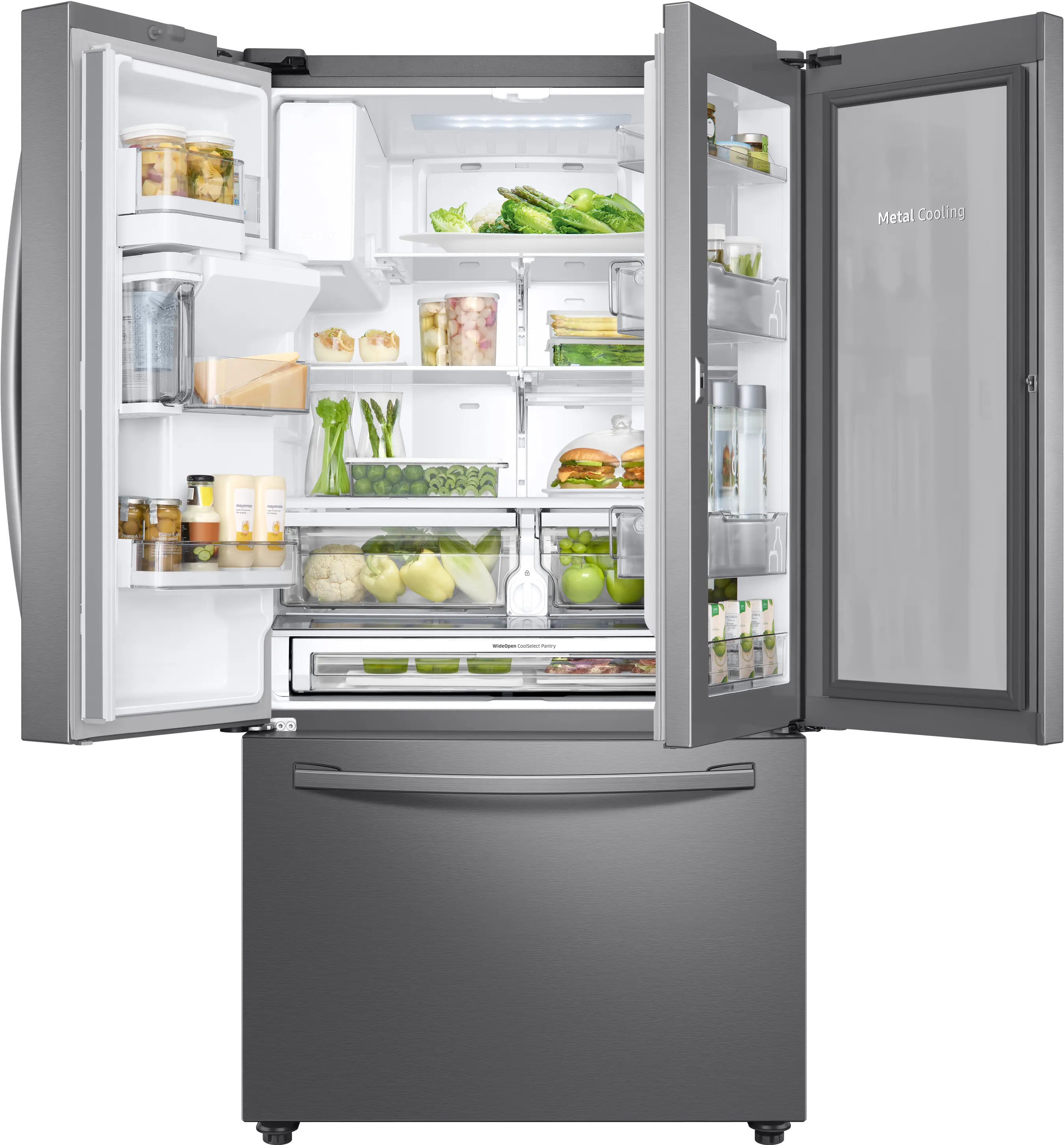 RF28R6301SR Samsung 28 cu ft French Door in Door Refrigerator - Stainless Steel-2