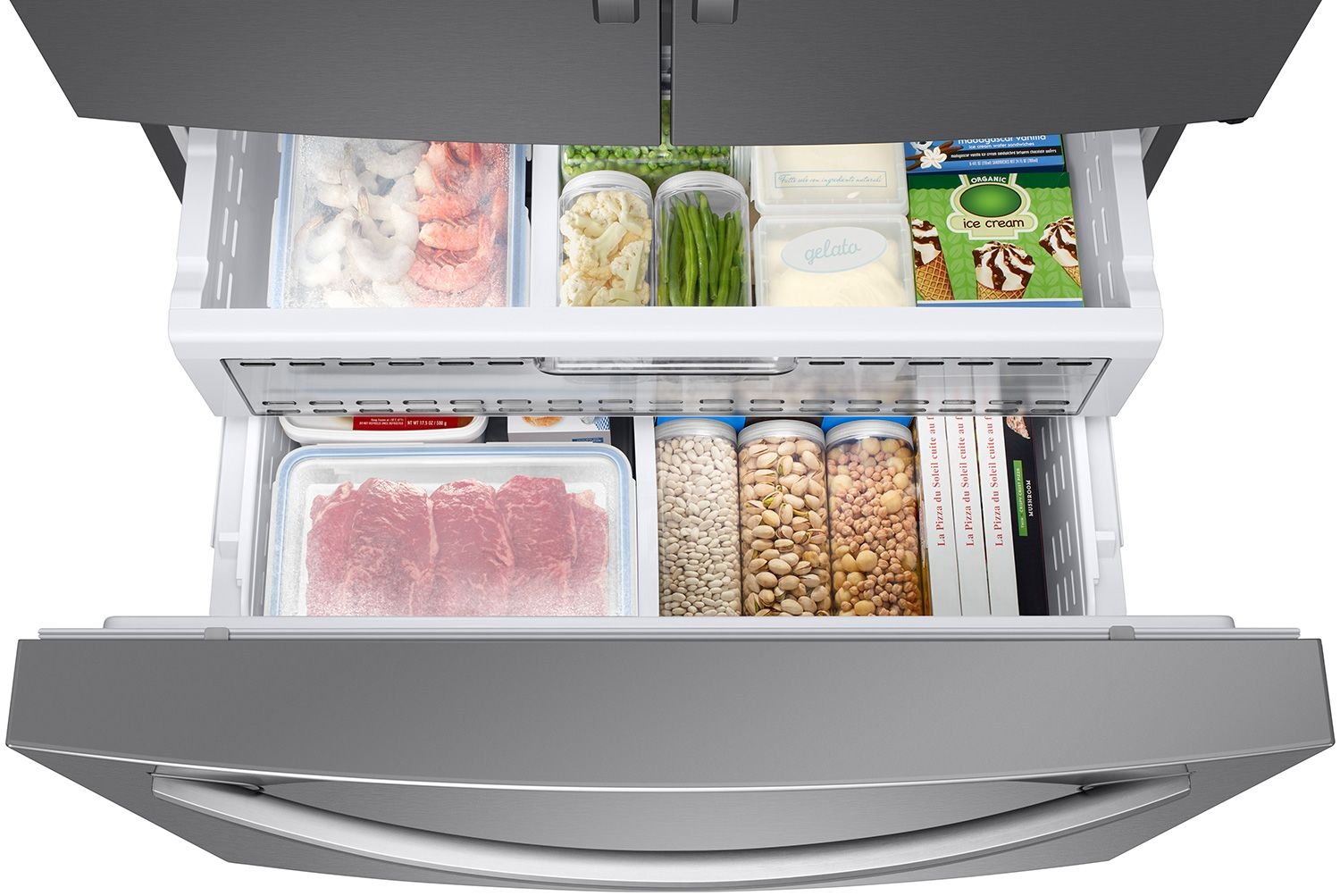 RF23R6201SR Samsung 22.6 cu ft French Door Smart Counter Depth Refrigerator - 36 W Stainless Steel-5