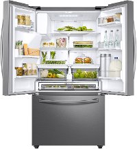 RF23R6201SR Samsung 22.6 cu. ft. French Door Smart Refrigerator - 36 Inch Counter Depth Stainless Steel-2