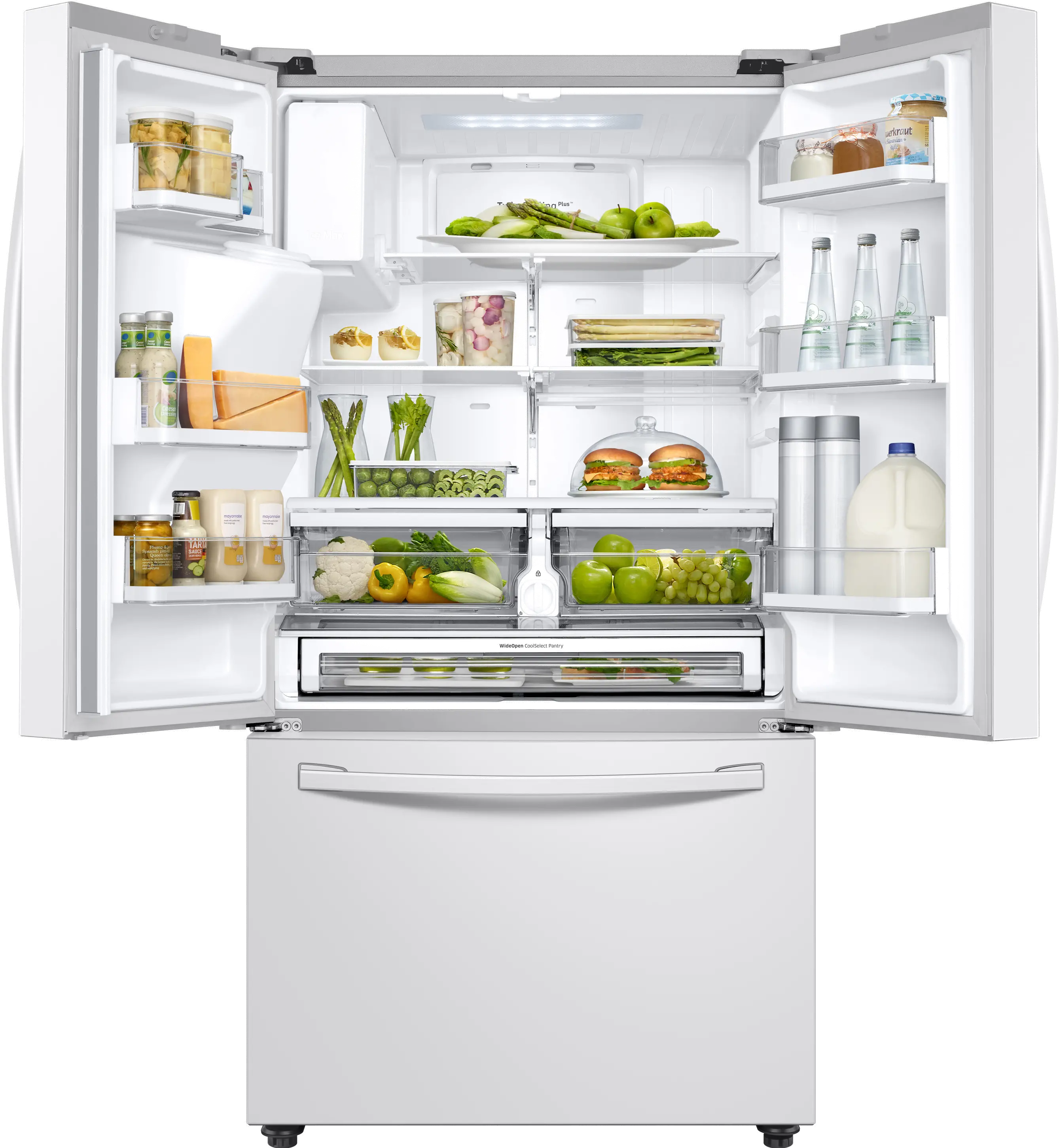 RF23R6201WW Samsung 22.6 cu ft French Door Smart Refrigerator - Counter Depth 36 W White-2