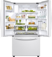 RF23R6201WW Samsung 22.6 cu. ft. French Door Smart Refrigerator - 36 Inch Counter Depth White-2
