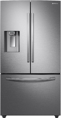 RF23R6301SR Samsung Counter Depth French Door-in-Door Refrigerator - 22.5 cu. ft., 36 Inch Stainless Steel with Smart Home Features