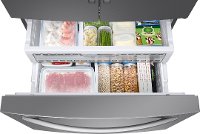 RF23R6301SR Samsung Counter Depth French Door-in-Door Refrigerator - 22.5 cu. ft., 36 Inch Stainless Steel with Smart Home Features-5