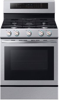 NX58R6631SS Samsung 30 Inch Gas Convection Range - 5.8 cu. ft. Stainless Steel