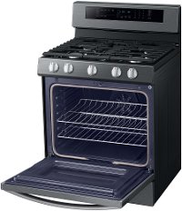 NX58R6631SG Samsung 30 Inch Gas Convection Range - 5.8 cu. ft. Black Stainless Steel-2