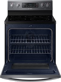 NE59R4321SG Samsung 30 Inch Electric Convection Range - 5.9 cu. ft. Black Stainless Steel-2