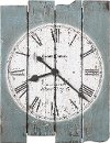 Hand Painted Antique Blue Plank Wall Clock - Mack Road