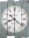 Hand Painted Antique Blue Plank Wall Clock - Mack Road