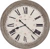 30 Inch Worn Aged Brown Round Wall Clock - Nesto