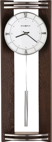 Black Coffee and Silver Contemporary Wall Clock - Deco