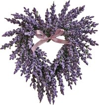 Lavender Heart Shaped Wreath Arrangement
