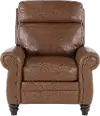 Fresh Bourbon Brown Leather-Match High Leg Power Recliner