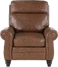 Fresh Bourbon Brown Leather-Match High Leg Power Recliner