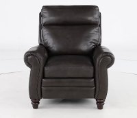 Twilight Gray Leather-Match High Leg Power Recliner - Fresh