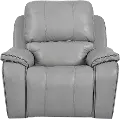 Harry Light Gray Leather-Match Power Recliner