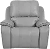 Harry Mist Light Gray Leather-Match Power Recliner