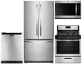 .WHP-4PC-3DR-S/S-GAS Whirlpool 4 Piece Gas Kitchen Appliance Package with French Door Refrigerator - Stainless Steel