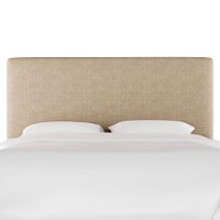 750TZMLNN Contemporary Linen Beige Twin Upholstered Headboard-2