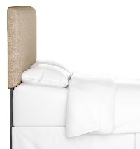 750TZMLNN Contemporary Linen Beige Twin Upholstered Headboard-3