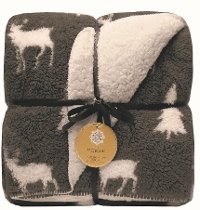 Assorted Lodge Reversible Berber Throw Blanket-5