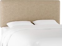752QZMLNN Contemporary Linen Beige Queen Upholstered Headboard