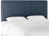 752QZMNV Contemporary Navy Blue Queen Upholstered Headboard