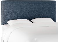 752QZMNV Contemporary Navy Blue Queen Upholstered Headboard